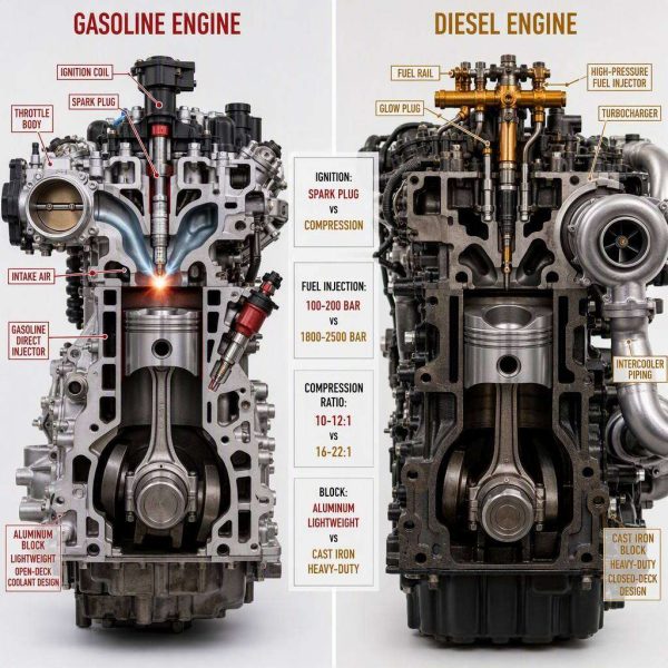 Technical Analysis of Gasoline and Diesel Engines
