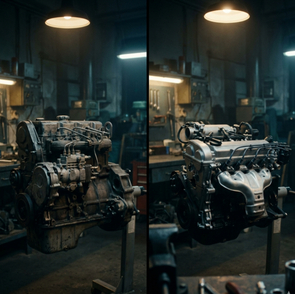 What advantages do diesel engines have compared to gasoline engines?