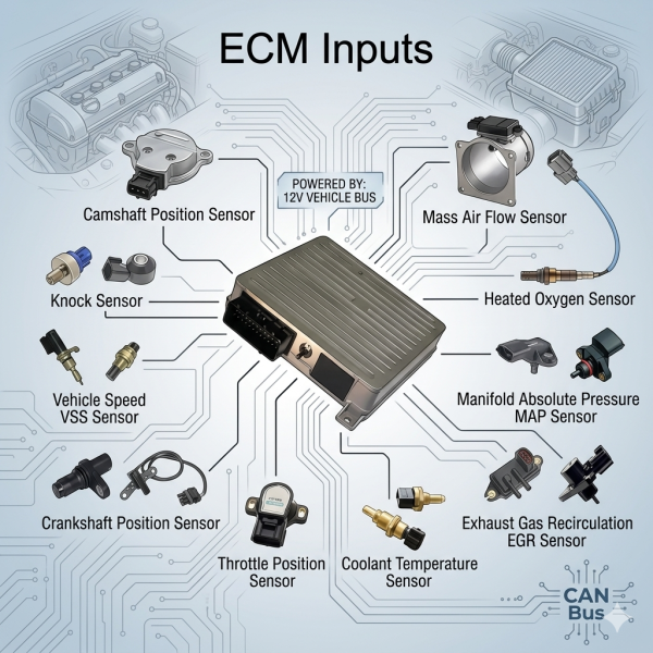The role of the control module in the engine