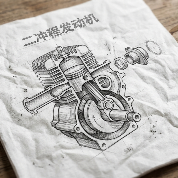 Working principle of a two-stroke engine